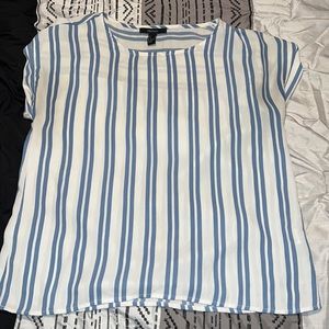 Forever 21, Size S. Blue and white striped flowy blouse.